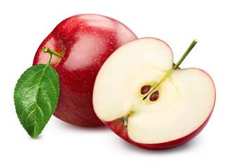 Red apple isolated on white background