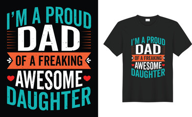 Happy Father's day typography best T-Shirt Design vector template. Dad Lover Retro vintage, simple, gift, heart, Funny, poster, family, papa, son, Daddy graphic print-ready quotes Bundle Shirts.  