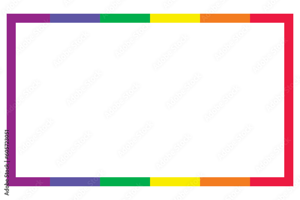 Wall mural rainbow lgbtq rectangle frame