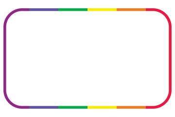 rainbow lgbtq rectangle frame