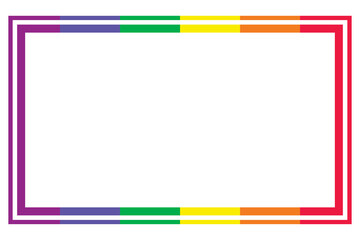 rainbow lgbtq rectangle frame