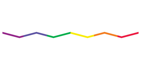 rainbow lgbtq wavy line