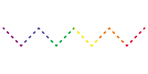 rainbow lgbtq wavy line