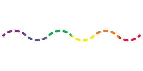 rainbow lgbtq wavy line