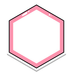 cute hexagon frame