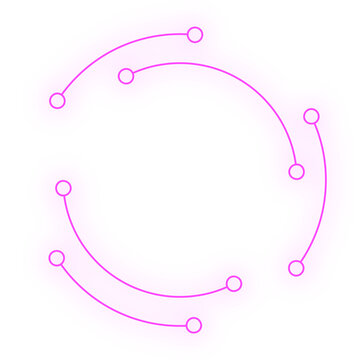 neon tech line frame