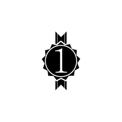 No one Award badge icon isolated on white background 