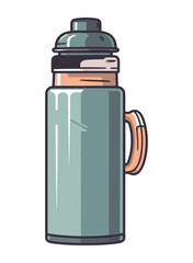 Metallic bottle symbolizes freshness drink