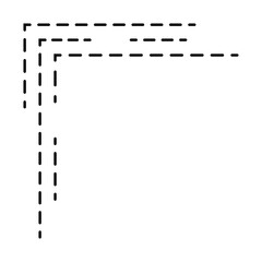 dashed border corner edge