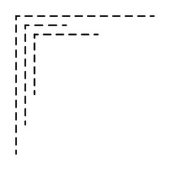 dashed border corner edge