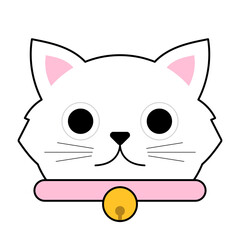 cute cat head element