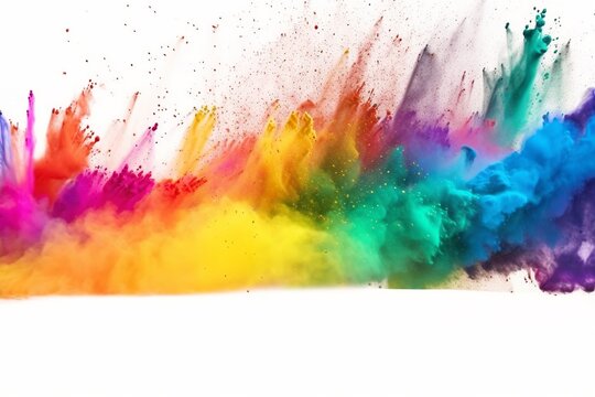 Rainbow Paint Color Powder splash