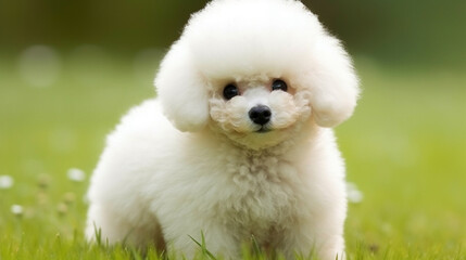 poodle playing in a park
