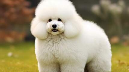 poodle playing in a park