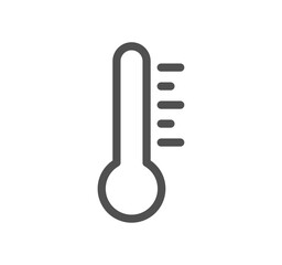 Temperature and thermometer related icon outline and linear vector.