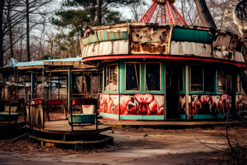 Abandoned amusement park, Generative AI