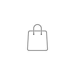 Shopping bag icon isolated on white background.