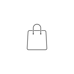 Shopping bag icon isolated on white background.