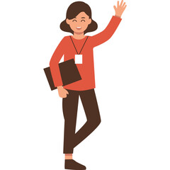 Happy Female Accountant Illustration