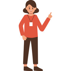 Standing Female Accountant Illustration