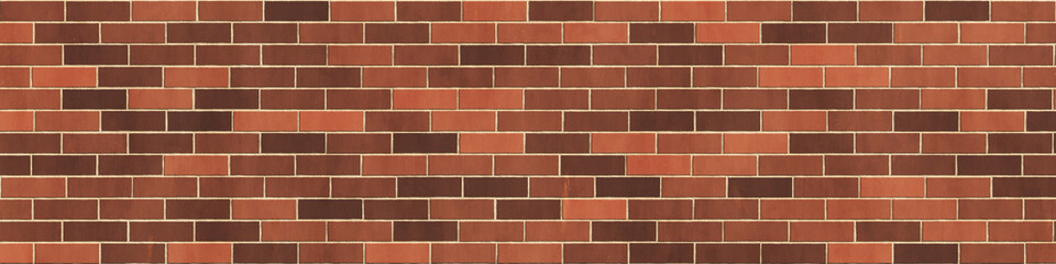 Fototapeta premium Background texture of a brown brick wall with white mortar.