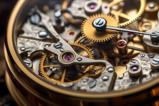 Luxury watch mechanism, a metaphor for seamless business operations, Generative AI