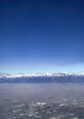 Mendoza city from an airplane