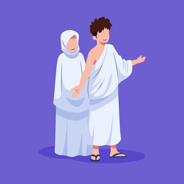 A couple in traditional muslim clothes
