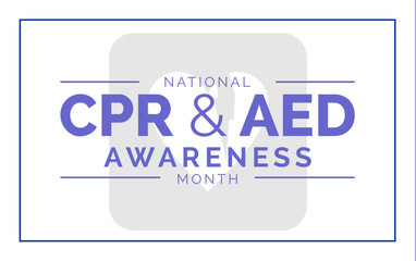 CPR and AED Awareness week background template
