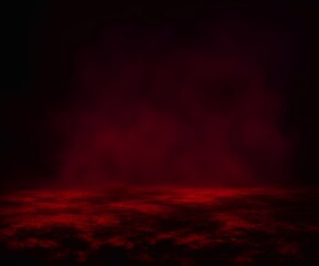 red Scary smoke and fog atmospheric background generative ai illustration art