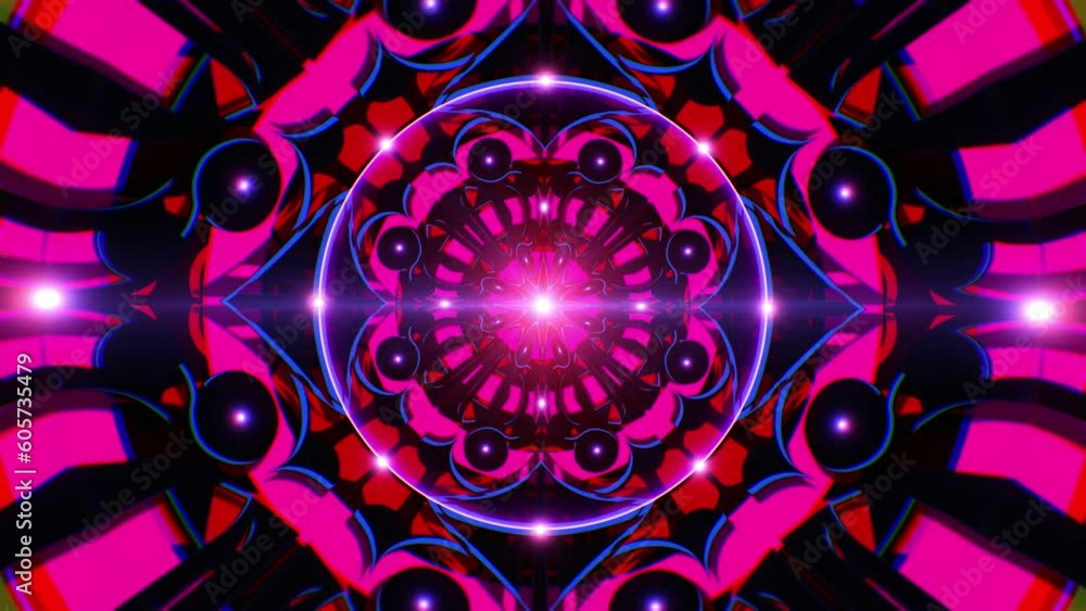 Sticker Dreamy geometric shapes vj loop