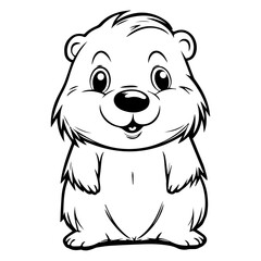 Coloring page beaver