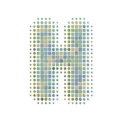 Dots & Squares 3D Alphabet or PNG Letters