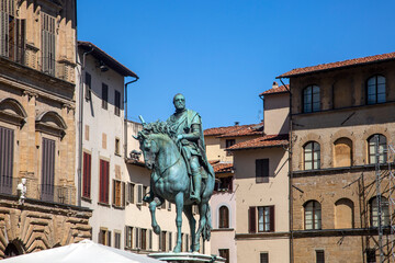 The Equestrian Monument of Ferdinando I is a bronze equestrian statue by Giambologna