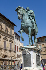 Fototapeta na wymiar The Equestrian Monument of Ferdinando I is a bronze equestrian statue by Giambologna