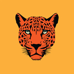 leopard minimalist logo esport design