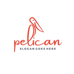Obraz na płótnie Canvas letter L pelican logo vector