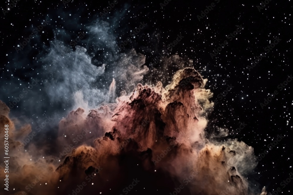 Canvas Prints close-up of galaxy with stars and nebulas in the background, created with generative ai