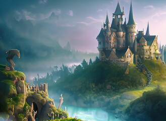 castle in the mountains.  Enchanting Fairytale Castle: A Magical 