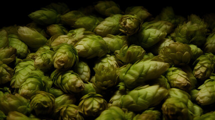 Fototapeta na wymiar Pattern of green hops ready to make beer.