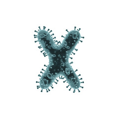 Virus or Covid 3D Alphabet or PNG Letters