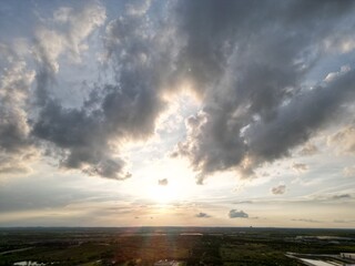 Sunset over Lake Walter E. Long in east Austin. 