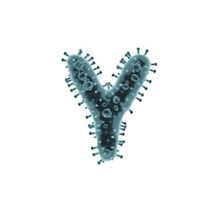 Virus or Covid 3D Alphabet or PNG Letters