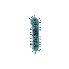 Virus or Covid 3D Alphabet or PNG Letters