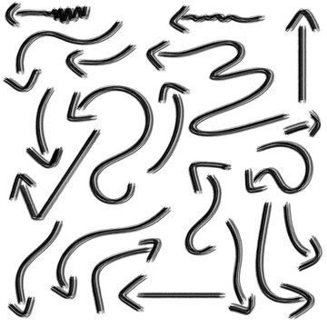 hand draw arrow set ,line art arrow,Sketch doodle style