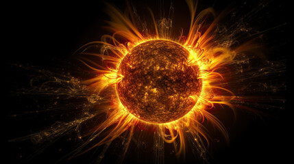 Fototapeta premium Close image of the sun.