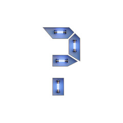 Futuristic Neon 3D Alphabet or PNG Letters