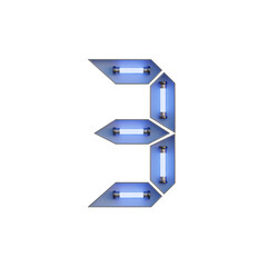 Futuristic Neon 3D Alphabet or PNG Letters