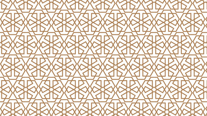 Retro brown Islam seamless geometry pattern background eastern style ornament. Geometric Pattern. Seamless Texture Color Background. Element For Design. Illustration.