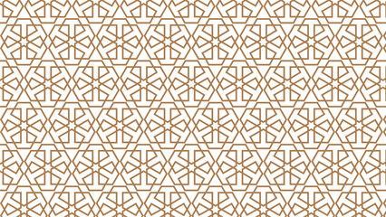 Retro brown Islam seamless geometry pattern background eastern style ornament. Geometric Pattern. Seamless Texture Color Background. Element For Design. Illustration.
